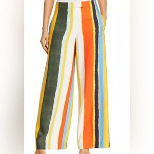 Tory Burch Fiona Pant Colorful Striped Wide-Leg Pant 12